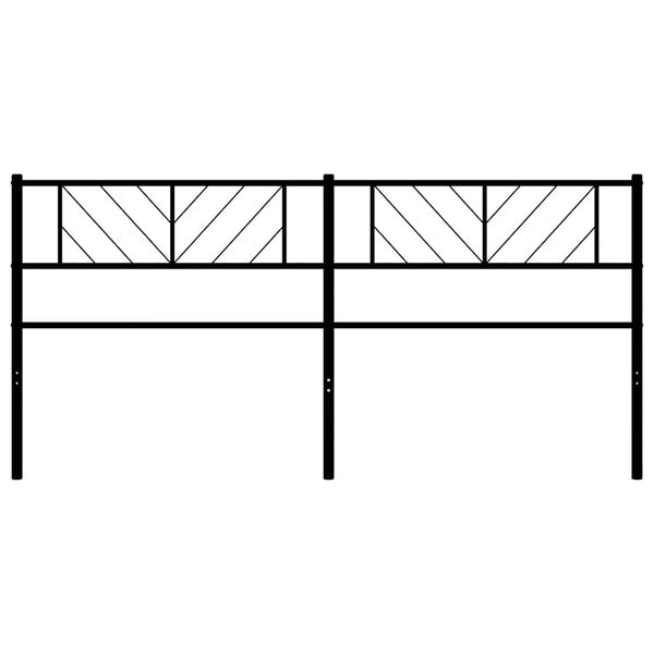 vidaXL Kovové čelo postele černé 193 cm