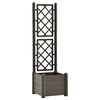 vidaXL Zahradn&iacute; truhl&iacute;k s trel&aacute;ž&iacute; 43 x 43 x 142 cm PP antracitov&yacute;