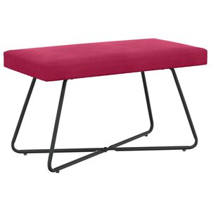 vidaXL lavice V&iacute;no Červen&eacute; 80 x 40 x 45 cm Samet