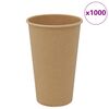 vidaXL Pap&iacute;rov&eacute; kel&iacute;mky na k&aacute;vu 1000 pcs 16oz 400ml hněd&eacute;