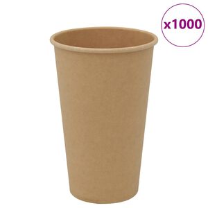 vidaXL Pap&iacute;rov&eacute; kel&iacute;mky na k&aacute;vu 1000 pcs 16oz 400ml hněd&eacute;