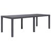 vidaXL Zahradn&iacute; stůl b&iacute;l&yacute; 220 x 90 x 72 cm plast ratanov&yacute; vzhled