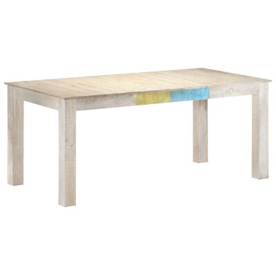 vidaXL Jídelní stůl bílý 180 x 90 x 76 cm masivní mangovníkové dřevo