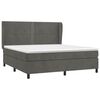 vidaXL Box spring postel s matrac&iacute; tmavě &scaron;ed&aacute; 160x200 cm samet