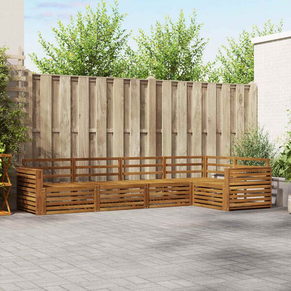 vidaXL Venkovn&iacute; pohovkov&aacute; souprava 5 pcs Př&iacute;rodn&iacute;