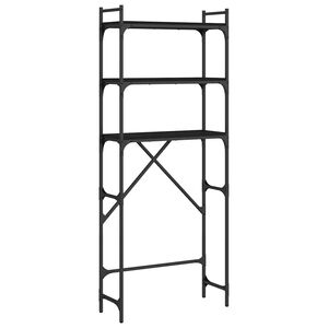 vidaXL Reg&aacute;l nad pračku čern&yacute; 67 x 25 x 163 cm kompozitn&iacute; dřevo