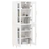 vidaXL Skř&iacute;ň highboard b&iacute;l&aacute; 69,5 x 34 x 180 cm kompozitn&iacute; dřevo