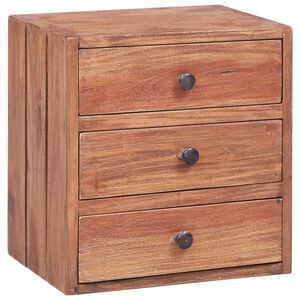 vidaXL Nočn&iacute; stolek se 3 z&aacute;suvkami 35 x 25 x 35 cm masivn&iacute; mahagon