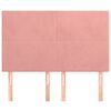 vidaXL Čelo postele růžov&eacute; 144x5x118/128 cm sametov&eacute;