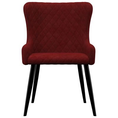 vidaXL Jídelní židle 4 ks červené samet