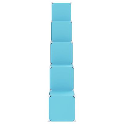 vidaXL Dětská modulární skříň s 15 úložnými boxy modrá PP