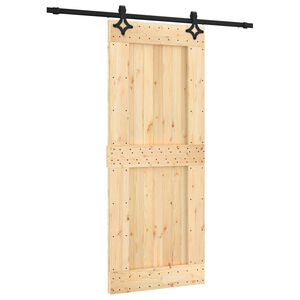 vidaXL Posuvn&eacute; dveře 85 x 210 cm Masivn&iacute; borov&eacute; dřevo (neupraven&eacute;)