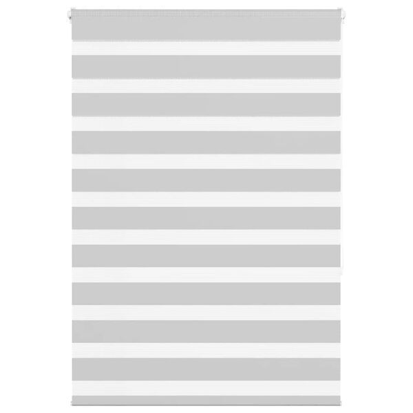 vidaXL Zebra roleta světle &scaron;ed&aacute; 100x150cm &scaron;&iacute;řka l&aacute;tky 95,9cm polyester