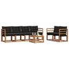 vidaXL Venkovn&iacute; pohovkov&aacute; souprava s pol&scaron;t&aacute;řem 7 pcs Přirozen&aacute; a čern&aacute;