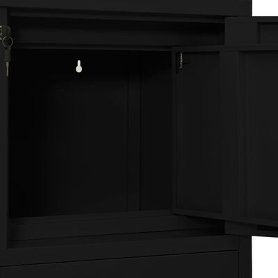 vidaXL Kancelářská skříň černá 90 x 40 x 102 cm ocel