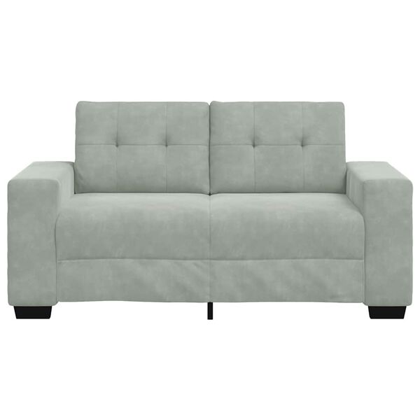 vidaXL Loveseat Sofa světle šedá 120 cm samet