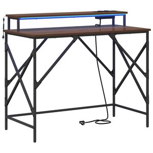 vidaXL Stůl Hněd&yacute; dub 100 x 50 x 86,5 cm Kompozitn&iacute; dřevo