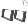 vidaXL Nohy konferenčn&iacute;ho stolku ve tvaru U 2 ks antracitov&eacute; 70 x (30-31) cm ocelov&eacute;