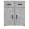 vidaXL Skř&iacute;ň highboard betonově &scaron;ed&aacute; 69,5x34x180 cm kompozitn&iacute; dřevo