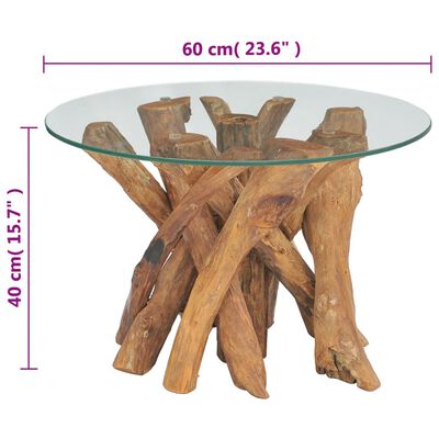vidaXL Konferenční stolek z masivního teaku 60 cm
