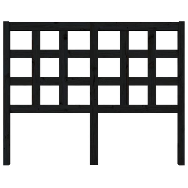 vidaXL Čelo postele čern&eacute; 125,5 x 4 x 100 cm masivn&iacute; borovice