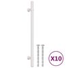 vidaXL N&aacute;bytkov&eacute; &uacute;chytky 10 ks stř&iacute;brn&eacute; 192 mm nerezov&aacute; ocel