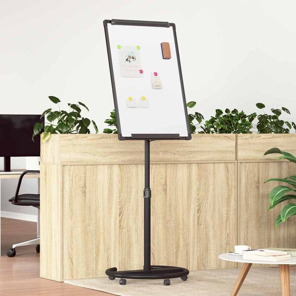 vidaXL Magnetická bílá tabule Bílá a černá 62 x 62 x 195 cm EPS