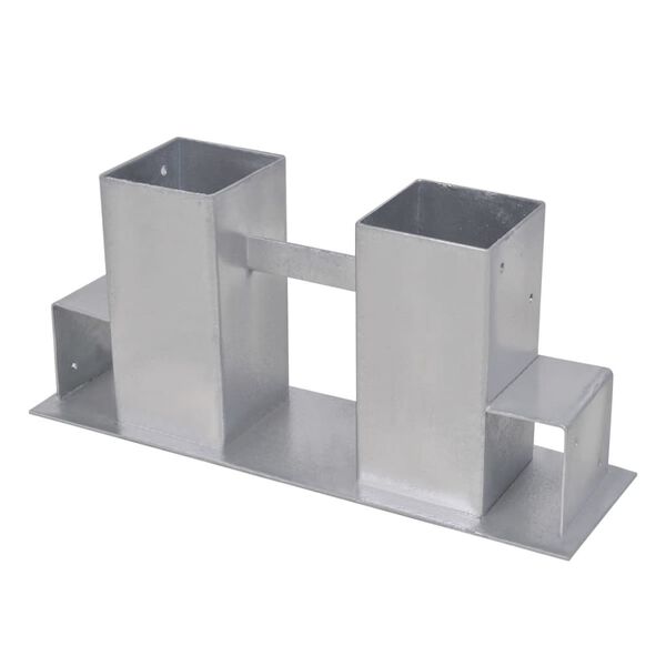 vidaXL Pomůcky na skladov&aacute;n&iacute; palivov&eacute;ho dř&iacute;v&iacute; 4 ks ocel stř&iacute;brn&eacute;