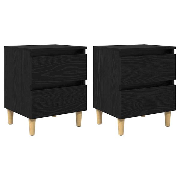 vidaXL Skř&iacute;ňky pod postel se z&aacute;suvkou 2 pcs Čern&yacute; dub 40 x 35 x 50 cm