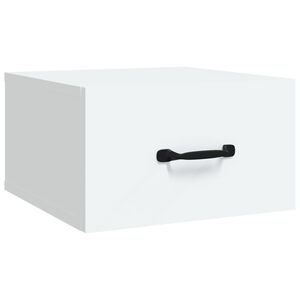 vidaXL N&aacute;stěnn&yacute; nočn&iacute; stolek b&iacute;l&yacute; 35 x 35 x 20 cm