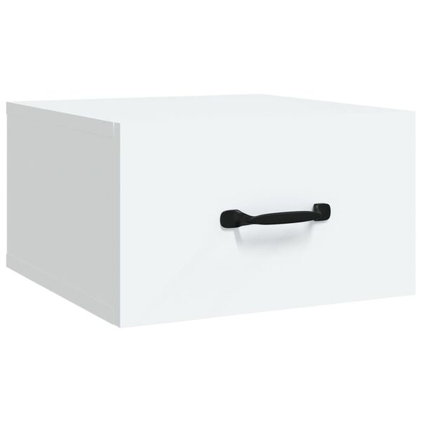 vidaXL N&aacute;stěnn&yacute; nočn&iacute; stolek b&iacute;l&yacute; 35 x 35 x 20 cm