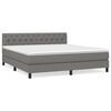 vidaXL Box spring postel s matrac&iacute; tmavě &scaron;ed&aacute; 160x200 cm textil
