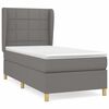 vidaXL Box spring postel s matrac&iacute; tmavě &scaron;ed&aacute; 90x200 cm textil