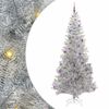vidaXL V&aacute;nočn&iacute; stromeček s 300 LED diodami Stř&iacute;brn&aacute; 240 cm PET