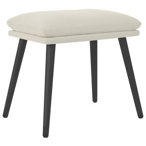 vidaXL Podnožka kr&eacute;mově b&iacute;l&aacute; 45x29,5x35 cm samet
