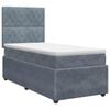 vidaXL Postel boxspring s matrac&iacute; s čelo Tmavě &scaron;ed&aacute; 80 x 200 cm Samet