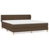 vidaXL Box spring postel s matrac&iacute; tmavě hněd&aacute; 180x200 cm textil