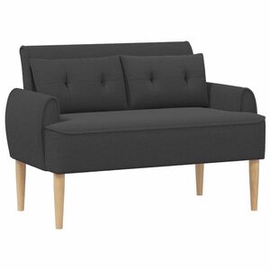 vidaXL Pohovka s knofl&iacute;kov&yacute;m pro&scaron;&iacute;v&aacute;n&iacute;m Tmavě &scaron;ed&aacute; 117 x 67 x 77 cm