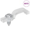 vidaXL LED p&aacute;sek spony 23,8 mm 12 ks Transparentn&iacute; Plast a železo