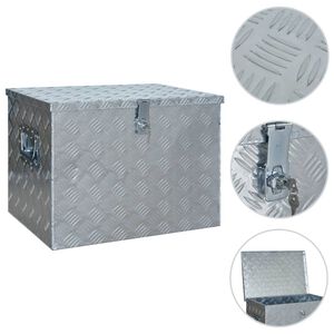vidaXL Hlin&iacute;kov&yacute; box 610 x 430 x 455 mm stř&iacute;brn&yacute;