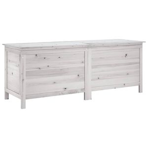 vidaXL Zahradn&iacute; &uacute;ložn&yacute; box b&iacute;l&yacute; 150x50x56,5 cm masivn&iacute; jedlov&eacute; dřevo