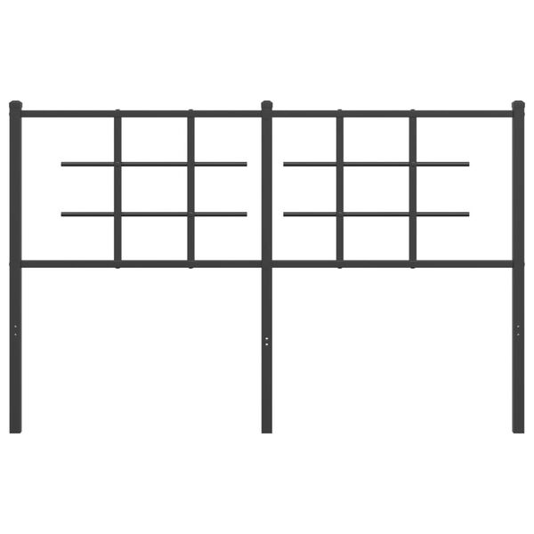 vidaXL Kovov&eacute; n&aacute;hradn&iacute; čelo postele čern&eacute; 140 cm