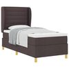 vidaXL Postel s boxspringem s matrac&iacute; Tmavě hněd&aacute; 200 x 90 cm textil