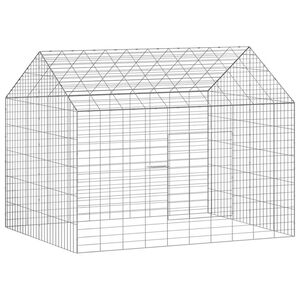 vidaXL Klec pro kr&aacute;l&iacute;ky Stř&iacute;brn&aacute; 100 x 78 x 78 cm Pozinkovan&aacute; ocel