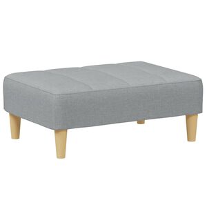vidaXL Podnožka světle &scaron;ed&aacute; 77 x 55 x 31 cm textil