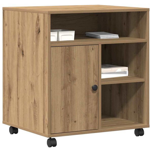 vidaXL Stojan na tiskárnu dub artisan 60 x 50 x 67 cm Kompozitní dřevo