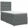 vidaXL Postel boxspring s matrac&iacute; s čelo Tmavě &scaron;ed&aacute; 80 x 200 cm Textil