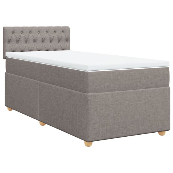 vidaXL Box spring postel s matrac&iacute; taupe 90x190 cm textil