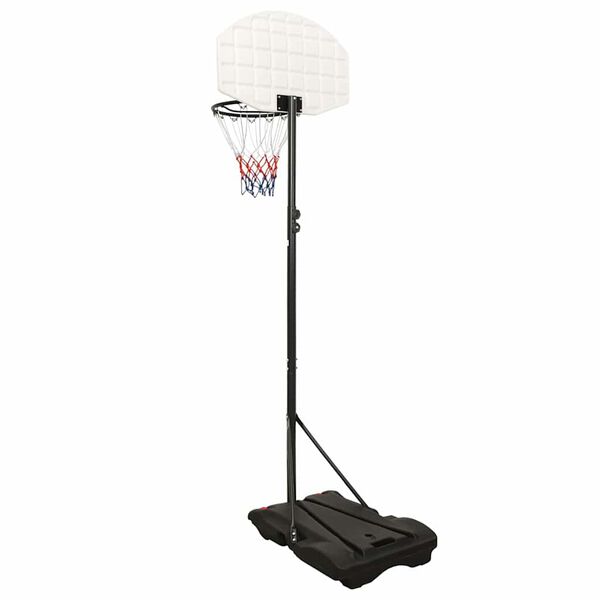 vidaXL Basketbalov&yacute; ko&scaron; b&iacute;l&yacute; 216&ndash;250 cm polyethylen