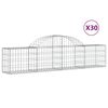 vidaXL Klenut&eacute; gabionov&eacute; ko&scaron;e 30 ks 200x30x40/60 cm pozinkovan&eacute; železo
